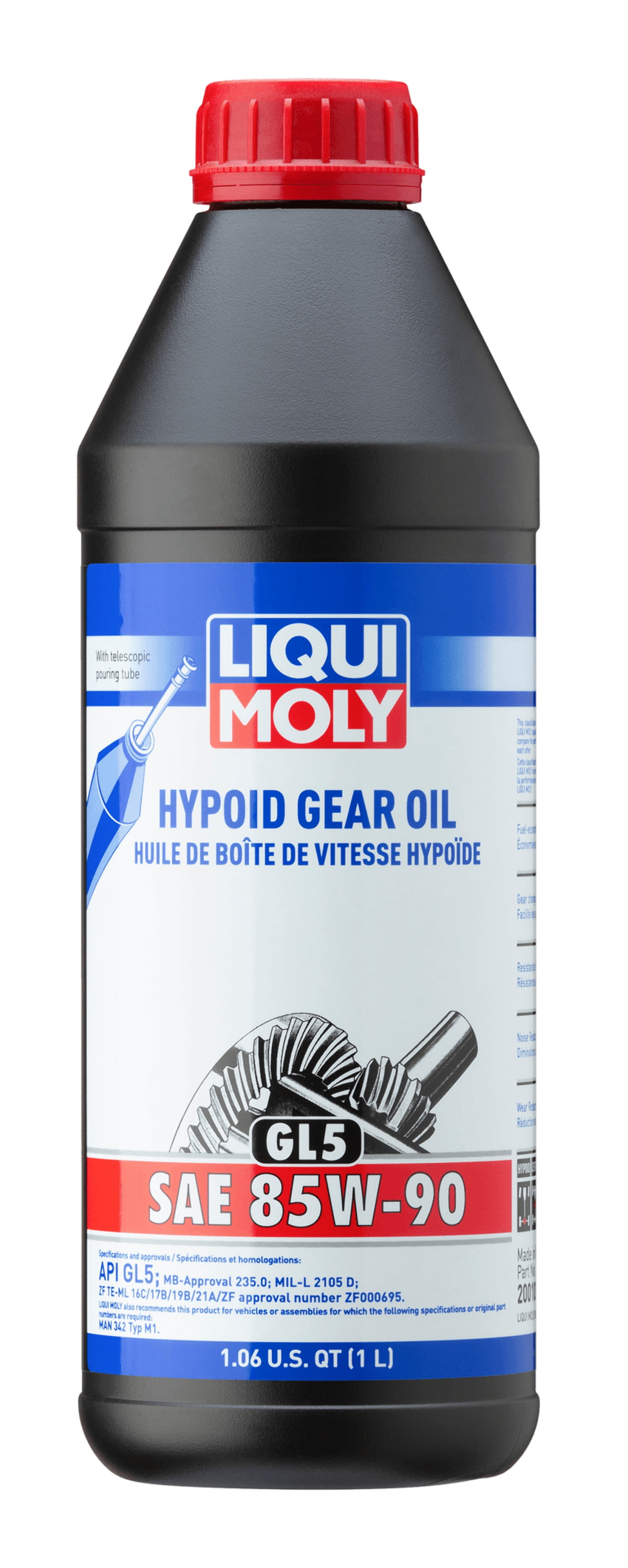 Liqui Moly SAE 85W-90 Hypoid Gear Oil Bottle, 1L