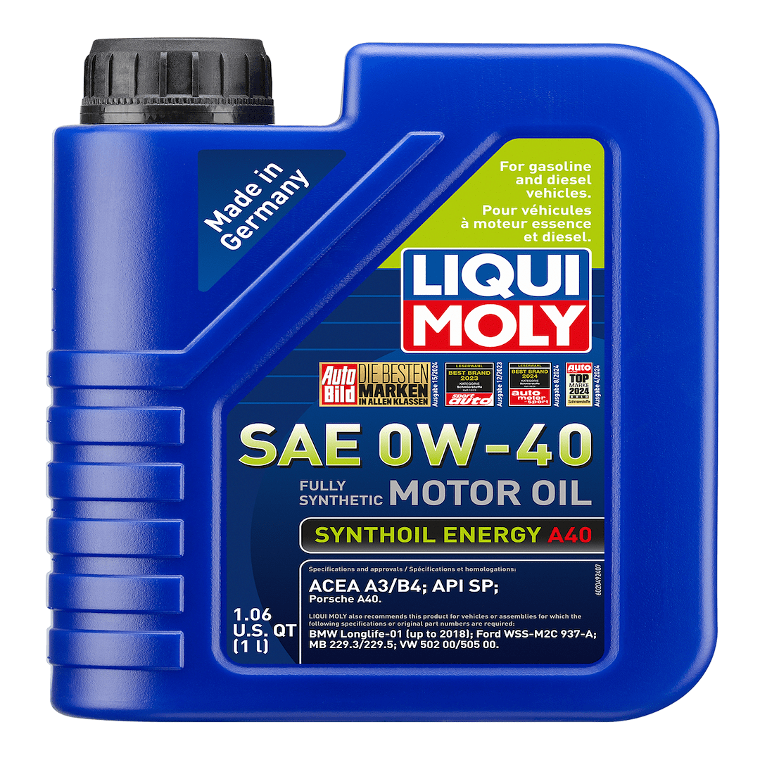 Liqui Moly Synthoil Energy A40 Instant Lubrication, High Engine Cleanliness Motor Oil 0W-40, 1 Liter