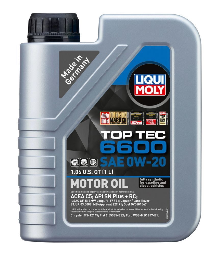 Liqui Moly Top Tec Fully Synthetic Motor Oil 0W-20, 1 L