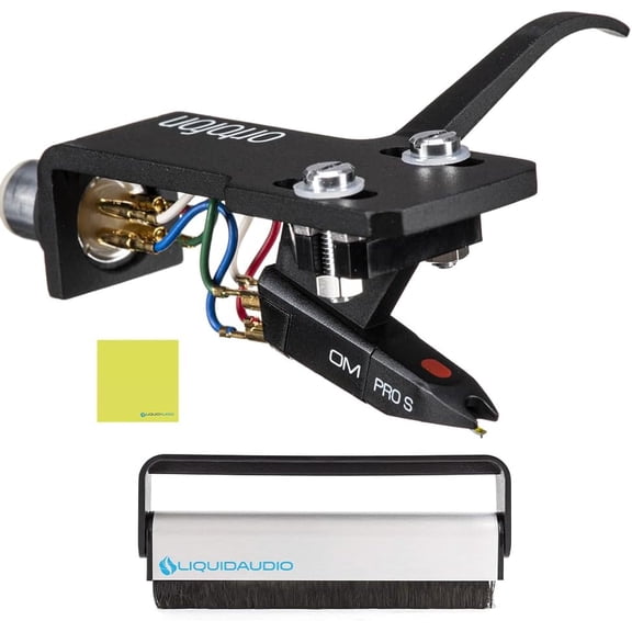 Liquid Audio Ortofon OM PRO S Pre-Mounted on SH-4 Ortofon Headshell - Black