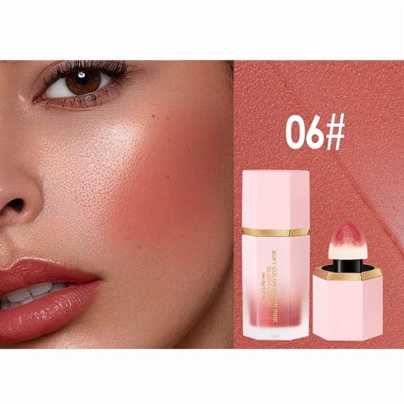 Liquid Blush, Facial Rouge, Liquid Makeup Stick with Soft Pad Applicator, Lightweight Moisturizing formula for Natural Blending and Long-Lasting Matte Finish