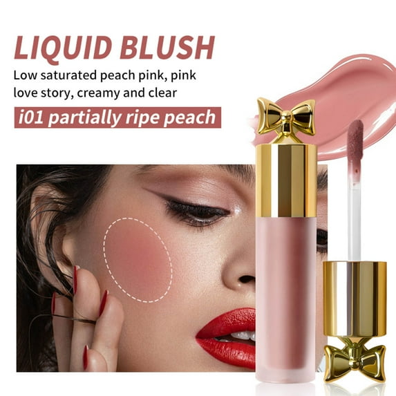 Liquid Blush Stick for Cheeks, Long-lasting Liquid Blush For High-pigment Color, Natural Matte Liquid Blushes, Leaving a Matte Dewy Makeup Look, Moisturizing & Lightweight Blendable Makeup (#01)