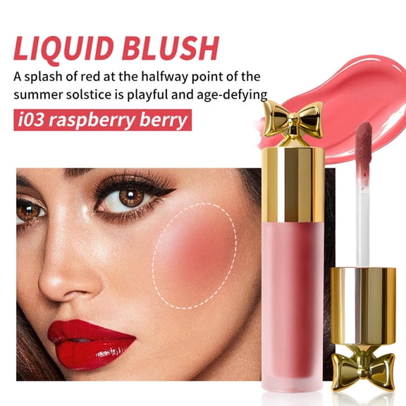 Liquid Blush Stick for Cheeks, Long-lasting Liquid Blush For High-pigment Color, Natural Matte Liquid Blushes, Leaving a Matte Dewy Makeup Look, Moisturizing & Lightweight Blendable Makeup (#03)
