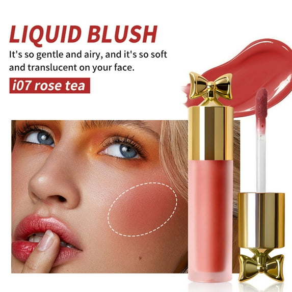 Liquid Blush Stick for Cheeks, Long-lasting Liquid Blush For High-pigment Color, Natural Matte Liquid Blushes, Leaving a Matte Dewy Makeup Look, Moisturizing & Lightweight Blendable Makeup (#07)