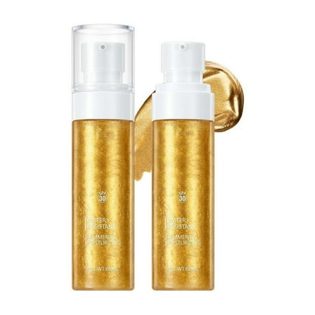 Liquid Body Illuminator, Body Shimmer Oil, Moisturizing Long Lasting Shimmer, Smooth Waterproof Shimmer Oil, Glow Body Highlighter Face Luminizer