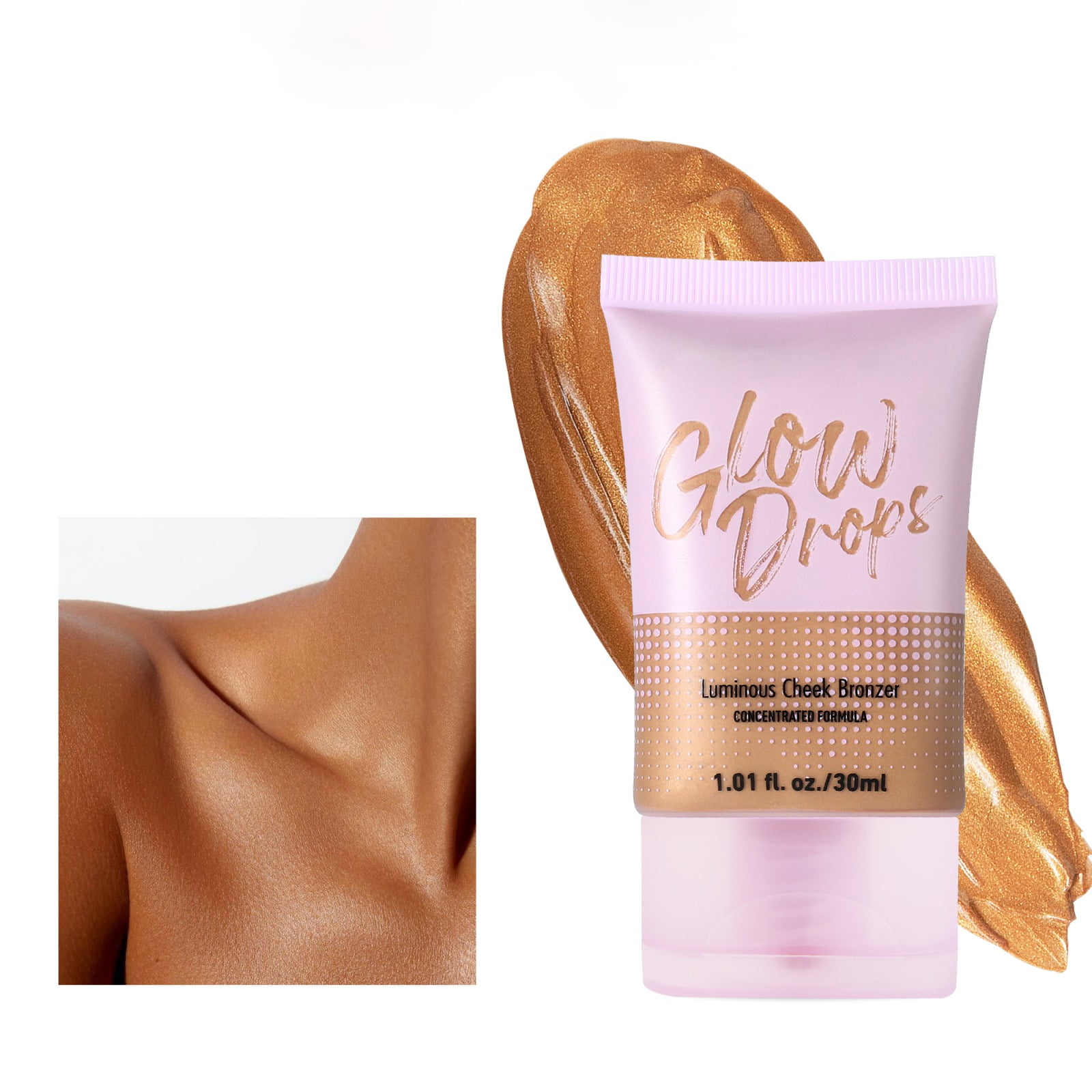 Liquid Bronzer For Face, Shimmer Body Oil, Body Glitter Lotion, Glow