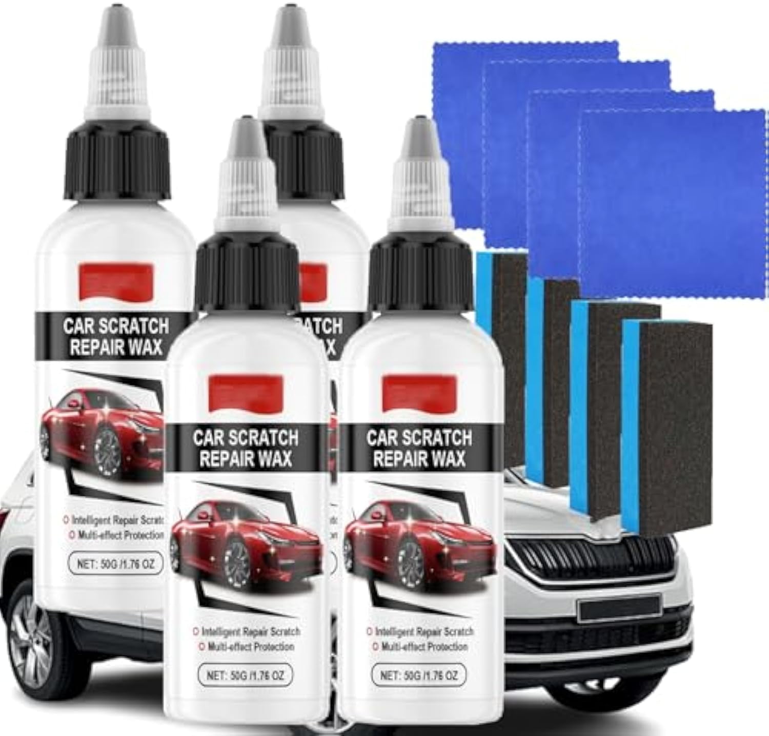 Liquid Car Glass Polish, Car Scratch Repair Wax Coating,Shiny Stuff Paint Restorer, Professional Ultimate Paint Restorer (4pcs)