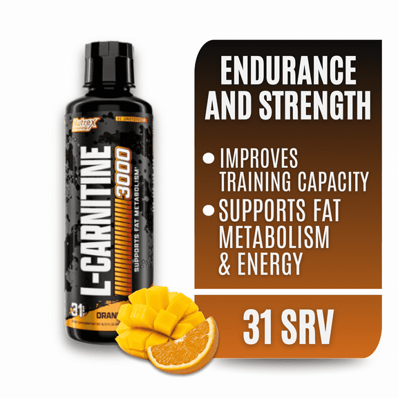 Nutrex Research L-Carnitine 3000 31 Servings | Liquid Shots, Stimulant Free | Supports Muscle Recovery For Men and Women