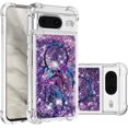 thumbnail image 1 of Liquid Case for Google Pixel 8 Case Glitter Cute Stylish Silicone Quicksand Sparkle Shockproof Protective Slim TPU Clear Case for Women Girls Case for Google Pixel 8 Wind Chimes YB, 1 of 14