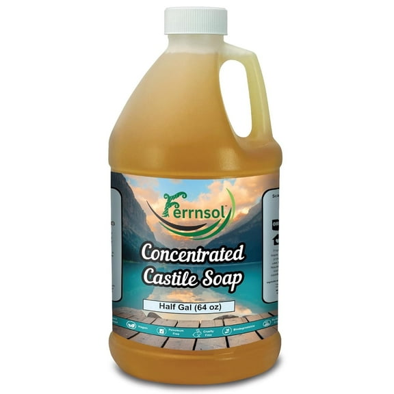 Concentrated Castile Soap Gel, Eco-Friendly Multipurpose Cleaner, Unscented Refill With Non-Toxic Formula, Phosphate Free (1/2 Gallon)