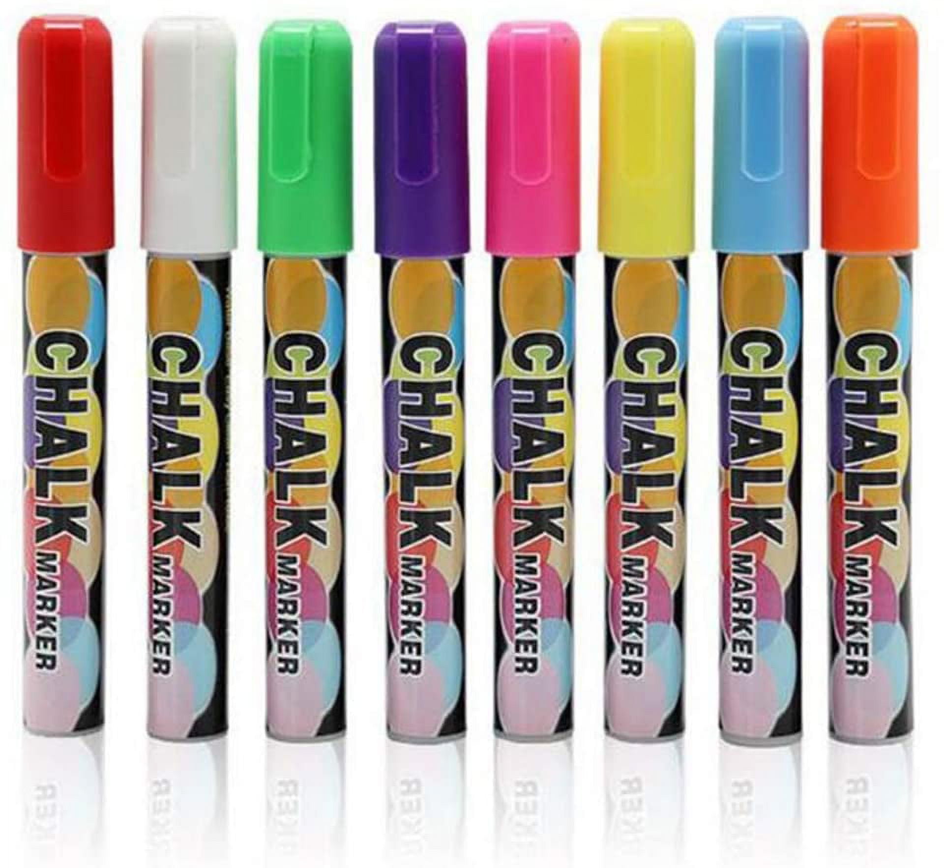 Liquid Chalk Markers - Set Of 8 6 Mm Fine Tip Chalk Pen + Free 24X  Chalkboard Stickers