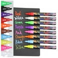 thumbnail image 1 of Liquid Chalk Markers, 8 Colors Dual Tip Erasable Marker Pens, Chalkboard Markers with 6mm Reversible Tip, Chalk Markers for Blackboard, Car Window, Glass, 1 of 8