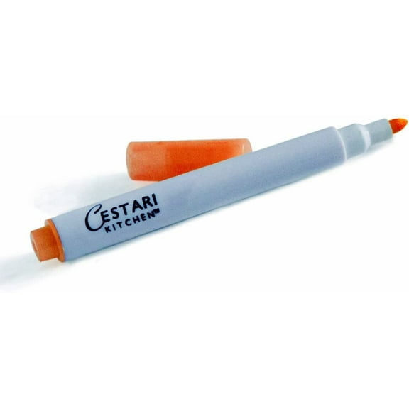 Liquid Chalk Markers: Orange Liquid Chalk Ink Pen, 2mm Fine Tip Chalk Markers for Writing & Drawing, Erasable Chalkboard Paint Pen for Glass, Mirror, Window Writing, Stainless Steel, Ceramic