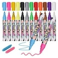 thumbnail image 1 of Liquid Chalk Markers Pens,12 Colors Washable & Wet Erase Neon Chalk Makers for Blackboard,Chalkboard Signs,Glass Window,Graduation Art Diy Craft,Erasable Window Markers for Cars,Art supplies, 1 of 8