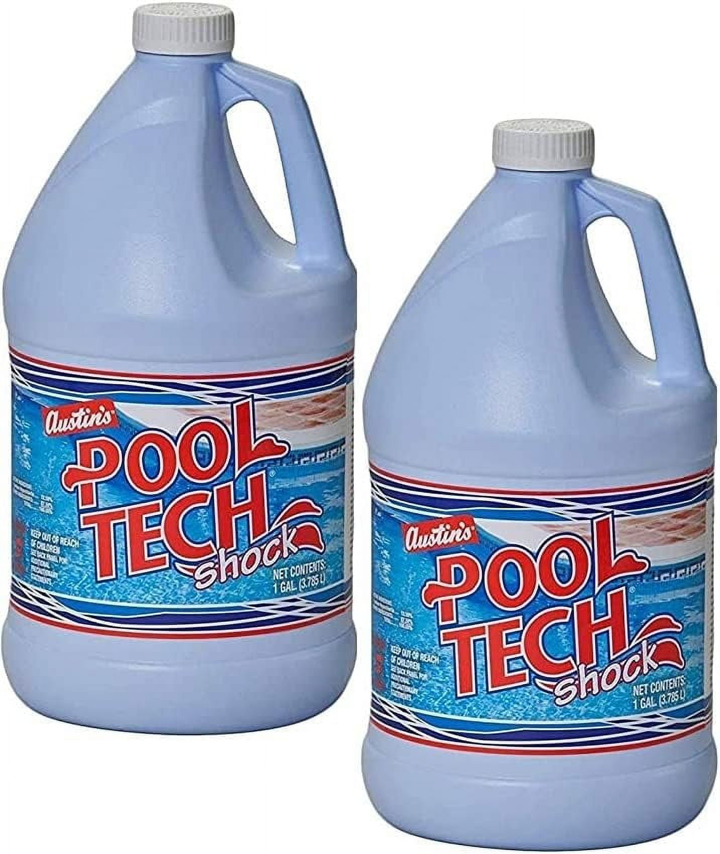 Liquid Chlorine Pool Shock 12.5 Sodium Hypochlorite 128fl oz, 2 Gallons/Pack for Swimming Pools