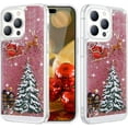 thumbnail image 1 of Liquid Christmas Case for iPhone 14 Pro Max,Cute Christmas Tree Santa Elk Flowing Floating Moving Glitter Bling Sparkle Clear Shockproof Women Girls Case for iPhone 14 Pro Max 6.7 Inch (Gold), 1 of 4