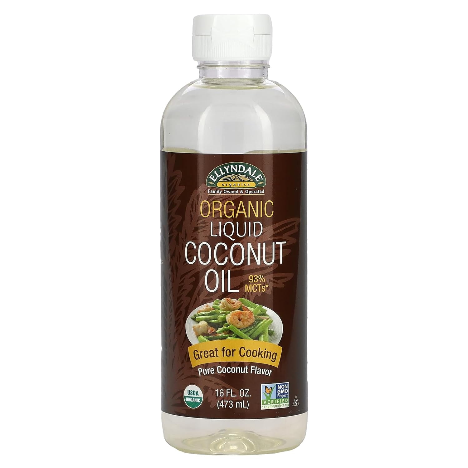 Liquid Coconut Cooking Oil, Pure Coconut Flavor, No Trans Fats