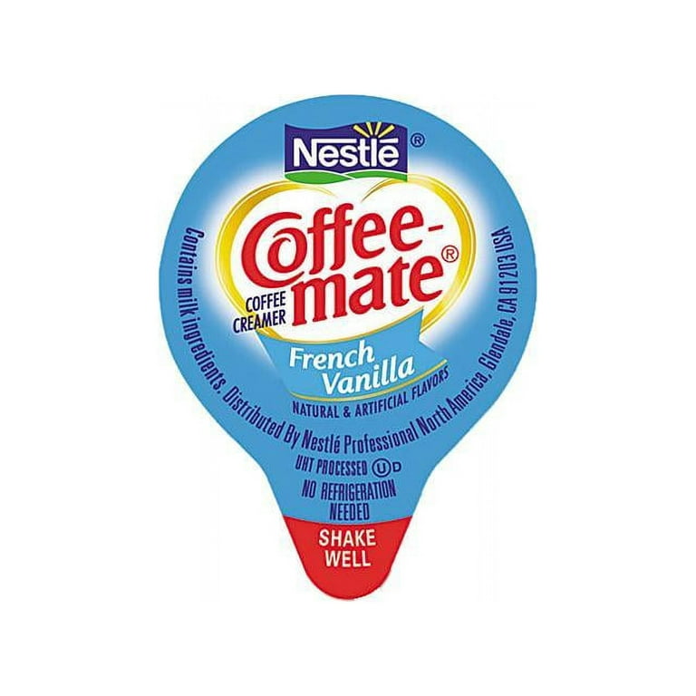 Liquid Coffee Creamer, French Vanilla, 0.38 oz Mini Cups, 180/Carton Liquid Coffee Creamer, French Vanilla, 0.38 oz Mini Cups, 180/Carton