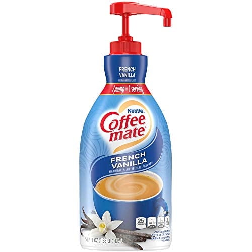 Liquid Coffee Creamer, French Vanilla, 1500ml Pump Bottle | Bundle of 5 Each