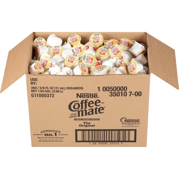 Liquid Coffee Creamer, Original, 0.38 Oz Mini Cups, 360/carton | Bundle of 5 Cartons