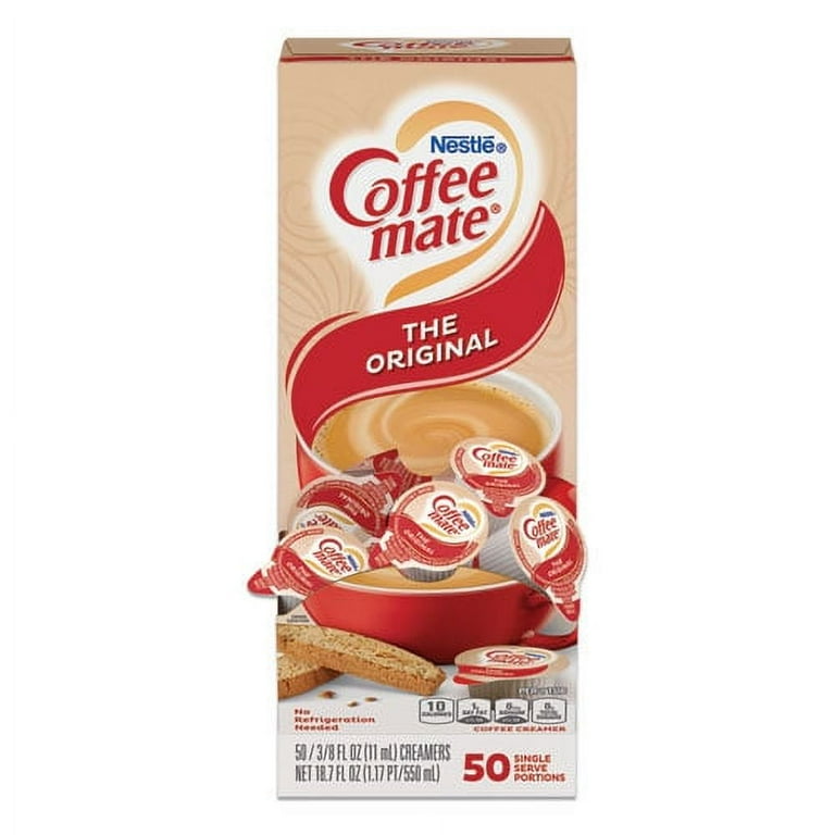 Liquid Coffee Creamer, Original, 0.38 oz Mini Cups, 50/Box Liquid Coffee Creamer, Original, 0.38 oz Mini Cups, 50/Box