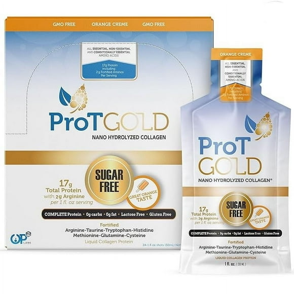 Liquid Collagen Protein Shot, 17g Clear Protein Nano-Hydrolyzed Grass Fed Collagen