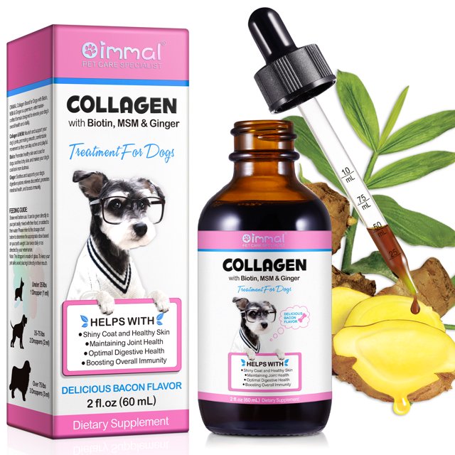 Liquid Collagen for Dogs Hip and Joint Support with MSM, Ginger