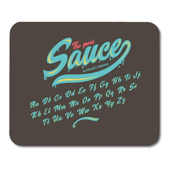Liquid Colorful Juicy of Modern and Alphabet Juice Melt Mousepad Mouse Pad Mouse Mat 9x10 inch