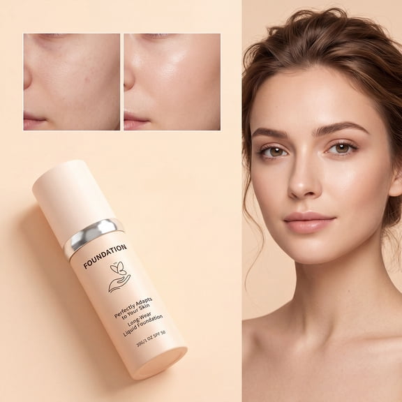 Liquid Concealer 30ml - Temperature Sensitive Color Changing Foundation Medium Tone Self Adapting Skin Tone Concealer for Women - Hydrating Breathable Long Lasting Makeup