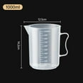 thumbnail image 1 of Liquid Container Plastic with Lid Large Capacity Transparent Mixing Cup Clear Laboratory Beaker Graduated Measuring Cup 1000ML, 1 of 8