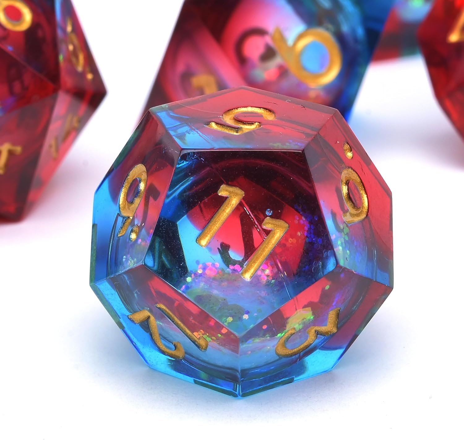 Liquid Core Quicksand Resin Dnd Dice, Sharp Edge Dungeons And Dragons Polyh