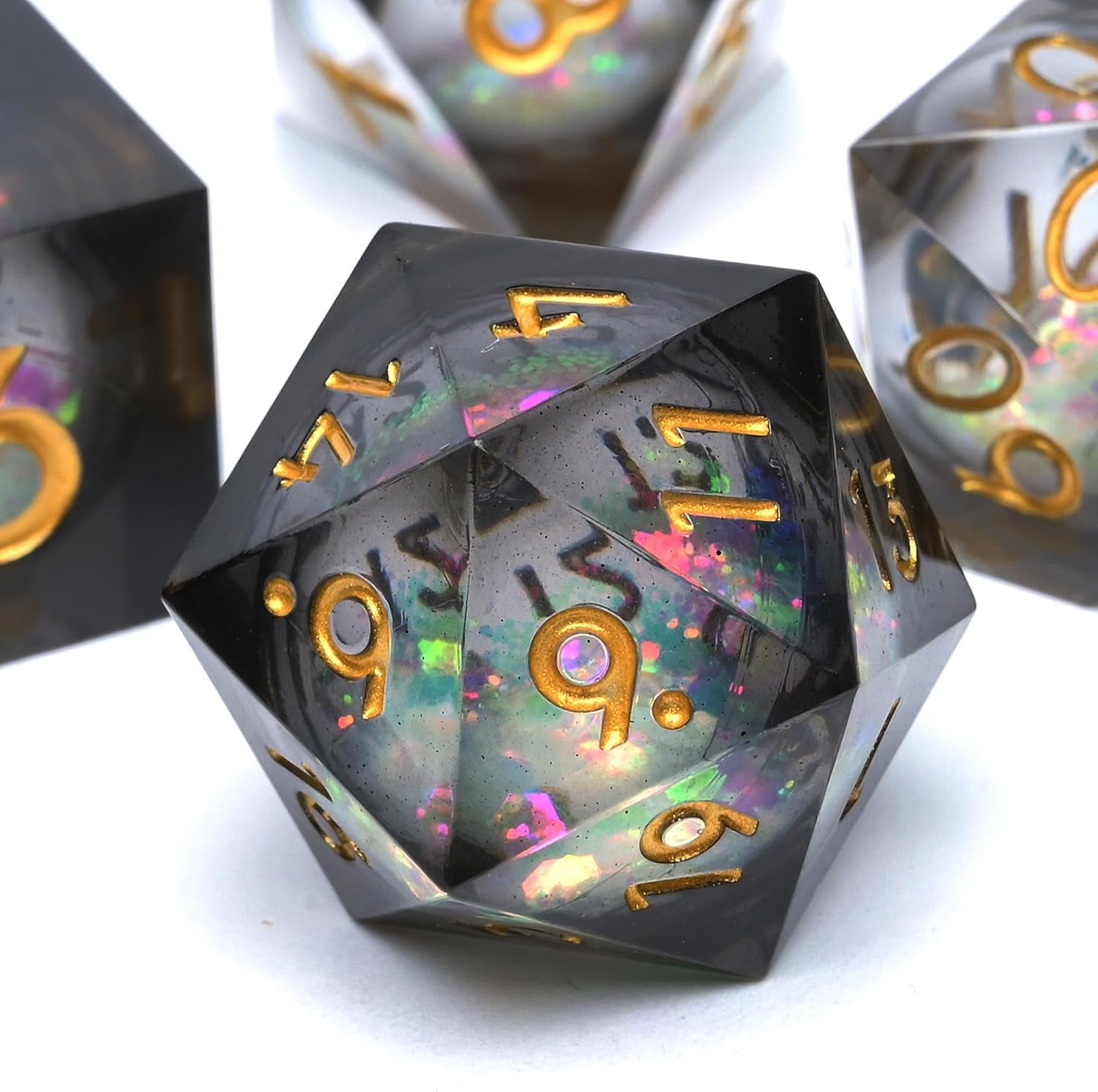Liquid Core Quicksand Resin Dnd Dice, Sharp Edge Dungeons And Dragons Polyh
