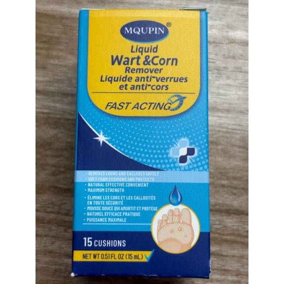 Liquid Corn Removers for Feet, Corn Remover for Toes-Fast Acting Liquid for Corn, Common and Plantar Removal-Safe Foot Care with Corn Cushions