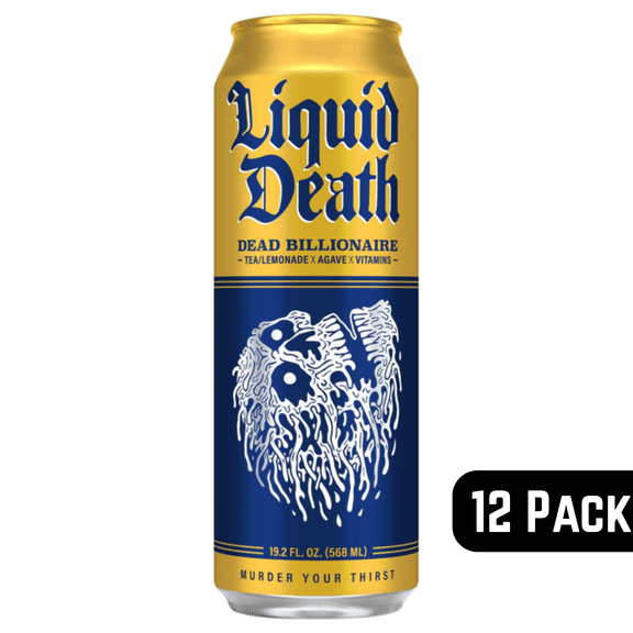 Liquid Death Armless Palmer Iced Black Tea 19.2 fl oz  12 Pack