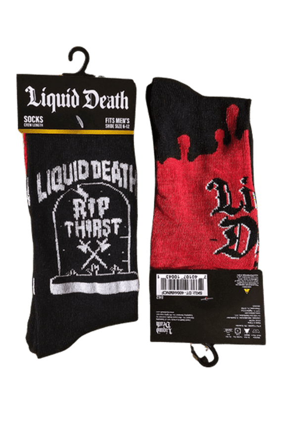 Crew Socks, 1 Pair (Red/Black)