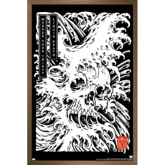 Liquid Death - Death Wave Wall Poster, 22.375" x 34" Framed