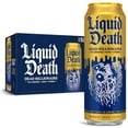 thumbnail image 1 of Liquid Death, Dead Billionaire Iced Tea, 8-Pack (19.2oz Cans), Half Lemonade Half Black Tea, Low Calorie, No Artificial Sweeteners, B12 & B6 Vitamins, 1 of 8