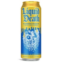 Liquid Death, Blueberry Buzzsaw Iced Tea, 19.2 Oz King Sized Can, Blueberry Flavored Black Tea, Low Calorie, No Artificial Sweeteners, B12 & B6 Vitamins