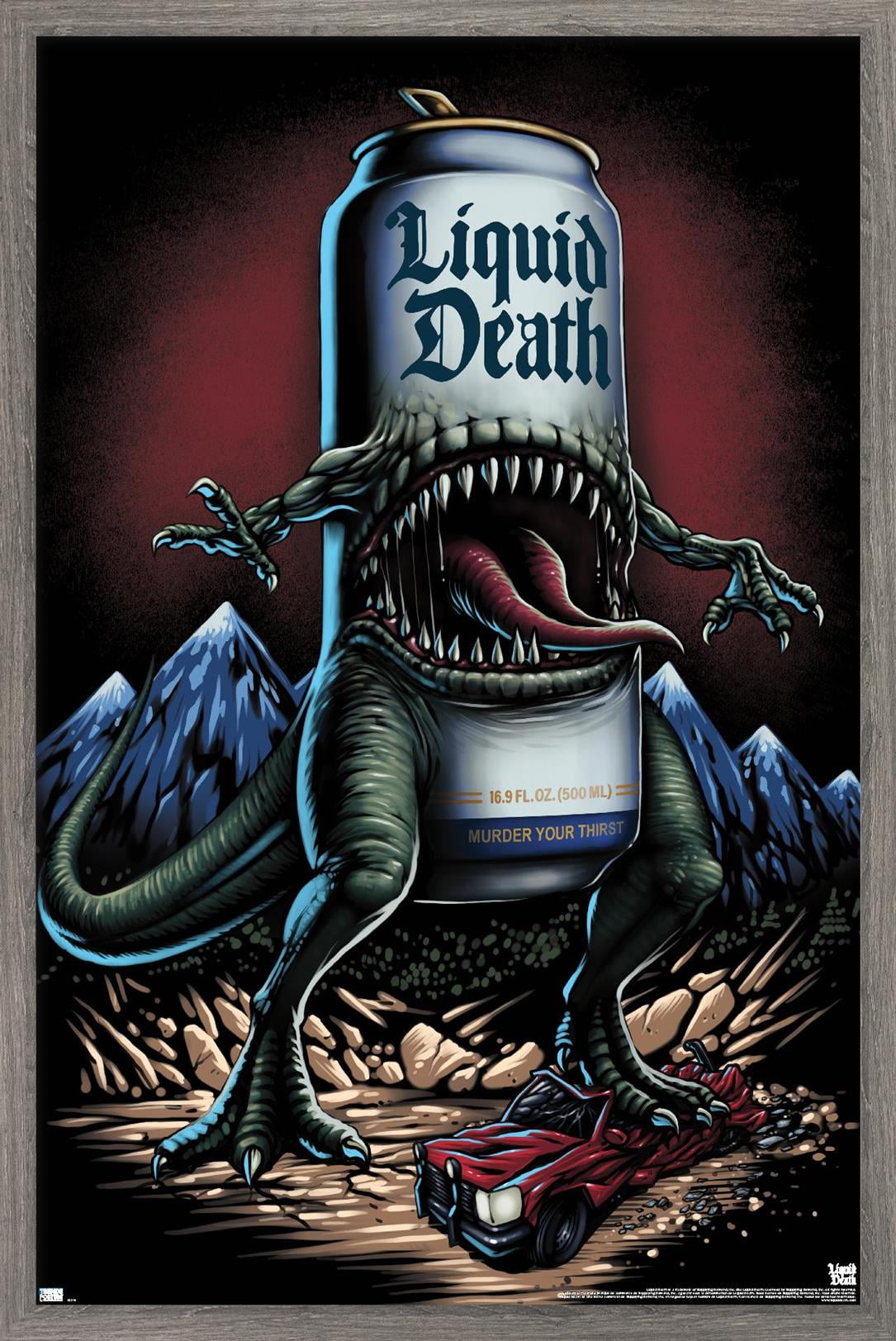 リトポスターラスス Liquid Death - Reapersaurus Rex Wall Poster, 14.725