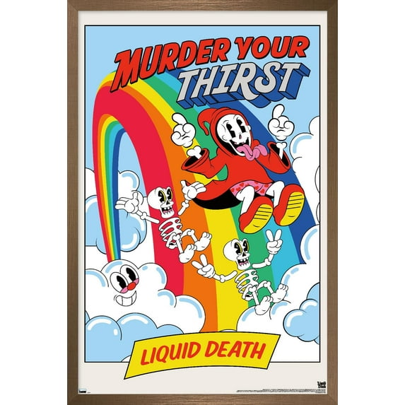 Liquid Death - Reaping Rainbow Wall Poster, 22.375" x 34" Framed