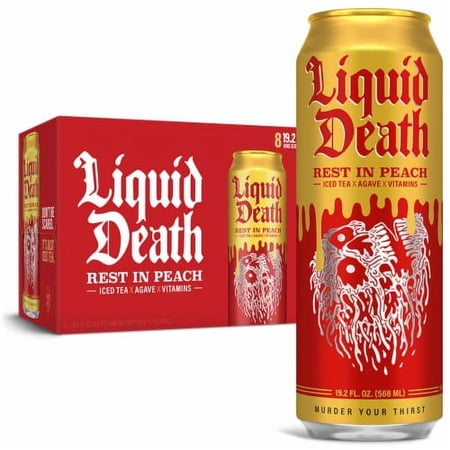 Liquid Death Rest In Peach Iced Tea