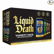 Liquid Death, Soda-Flavored Sparkling Water Variety PackSevered Lime, Doctor Death, Killer Cola, and Rootbeer Wrath 12 Oz can