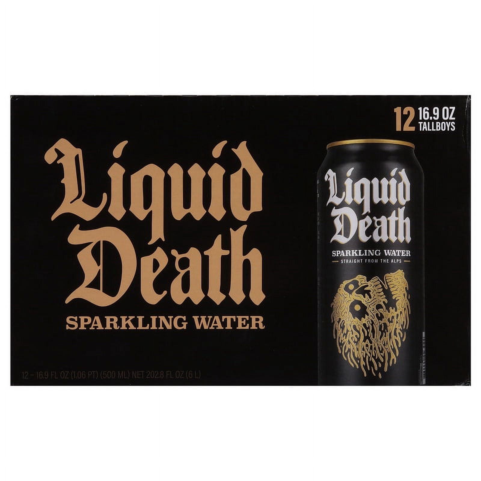 Liquid Death Sparkling Water, 16.9 fluid ounces, 12 Count Cans