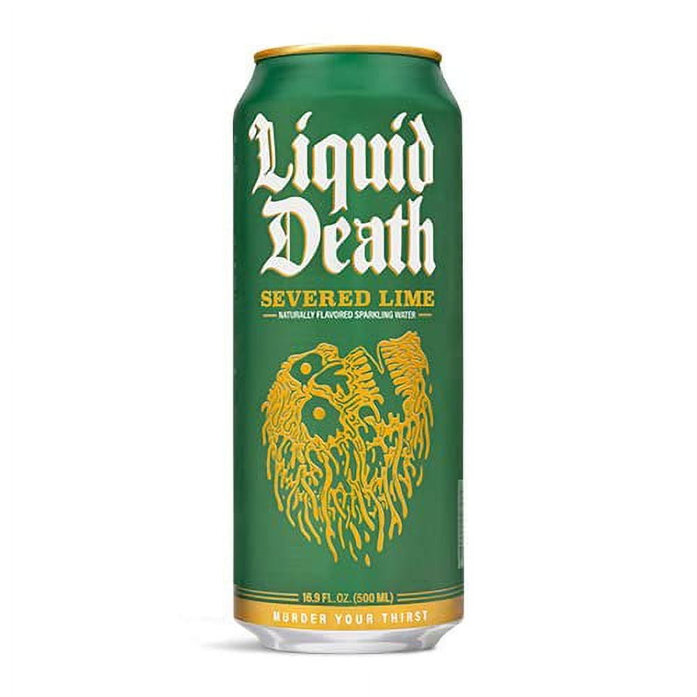 Liquid Death Sparkling Water Severed Lime , 16.9 Fl Oz, Quantity of 4 Cans