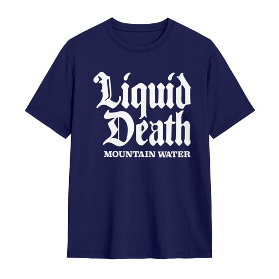 Liquid Death T-Shirt Casual Tee Shirts For Men