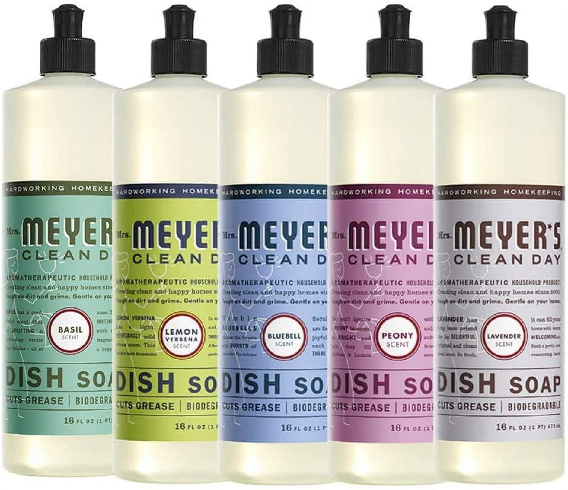 Liquid Dish Soap, 1 Pack Basil, 1 Pack Lemon Verbena, 1 Pack Bluebell, 1 Pack Peony, 1 Pack Lavender, 16 OZ each