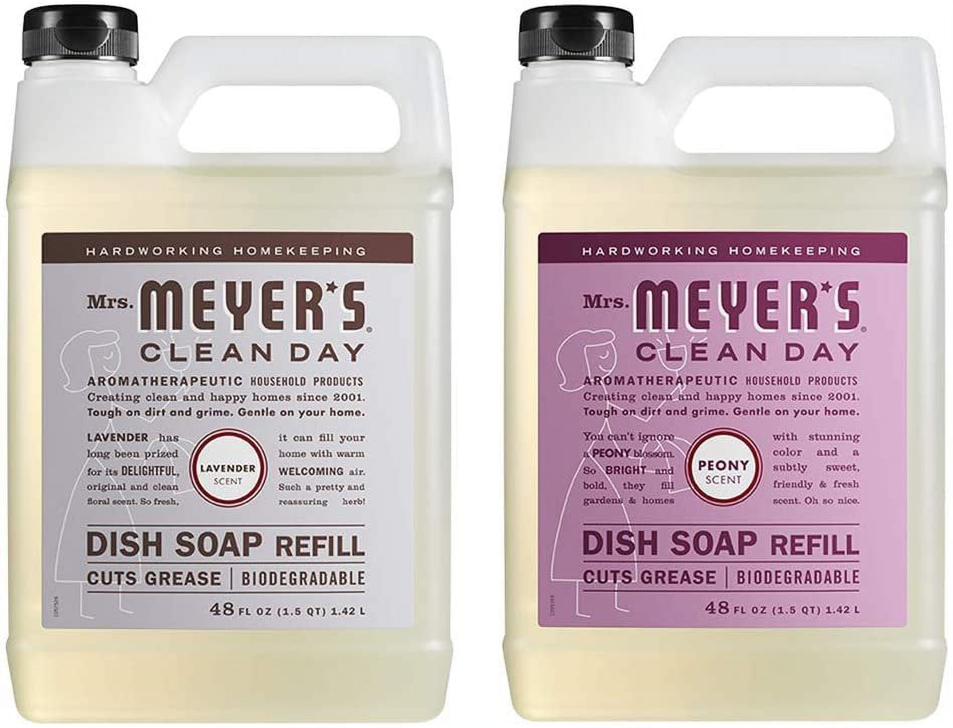 Liquid Dish Soap Refill, 1 Pack Lanvender, 1 Pack Peony, 48 OZ each