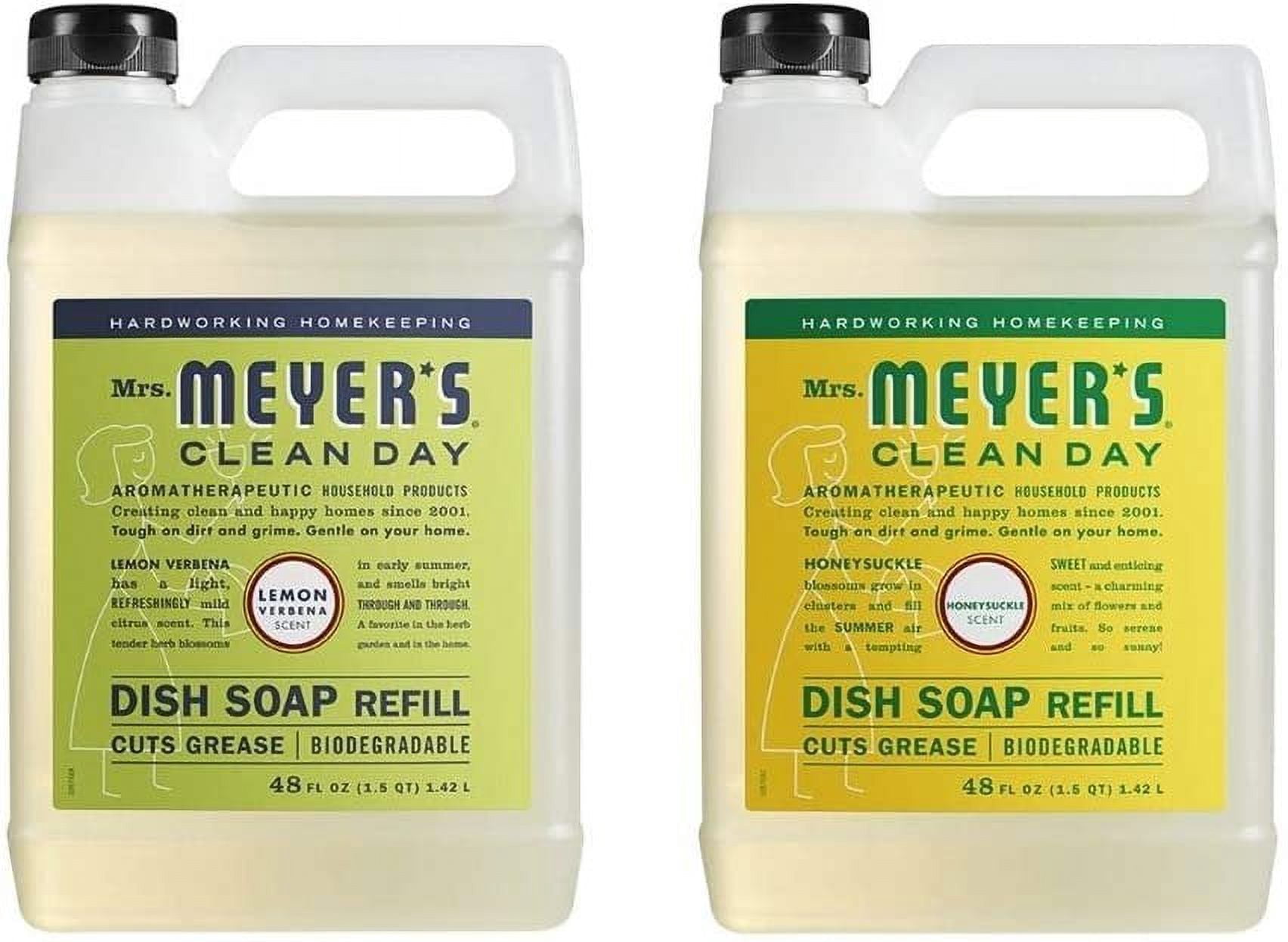 Liquid Dish Soap Refill, 1 Pack Lemon Verbena, 1 Pack Honeysuc, 48 OZ each