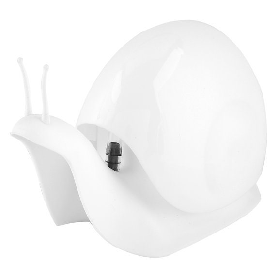 Liquid Dispenser, Snail Shape Press Style Liquid Bottle Hand Lotion Dispenser Bathroom Accessories for Kitchen Bathroom (White)