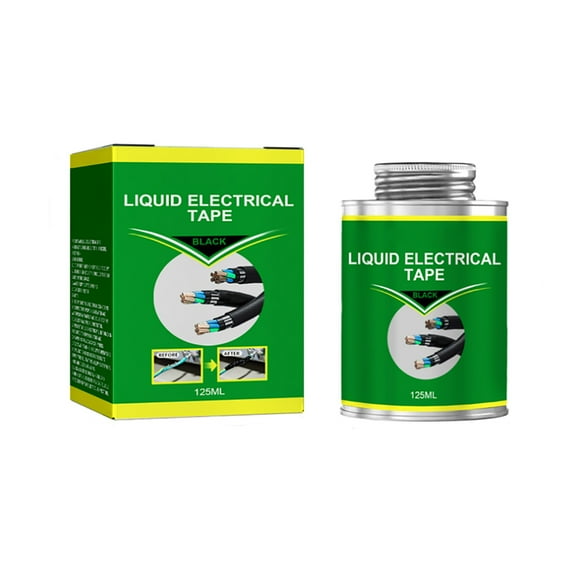 Liquid Electrical Insulation Coating (Quick-Dry Wire Sealant, High-Temperature Tape), Black, 125Ml Black Liquid Electrical Tape, Insulating Quick-Drying Glue For High Temperature, Meiiso
